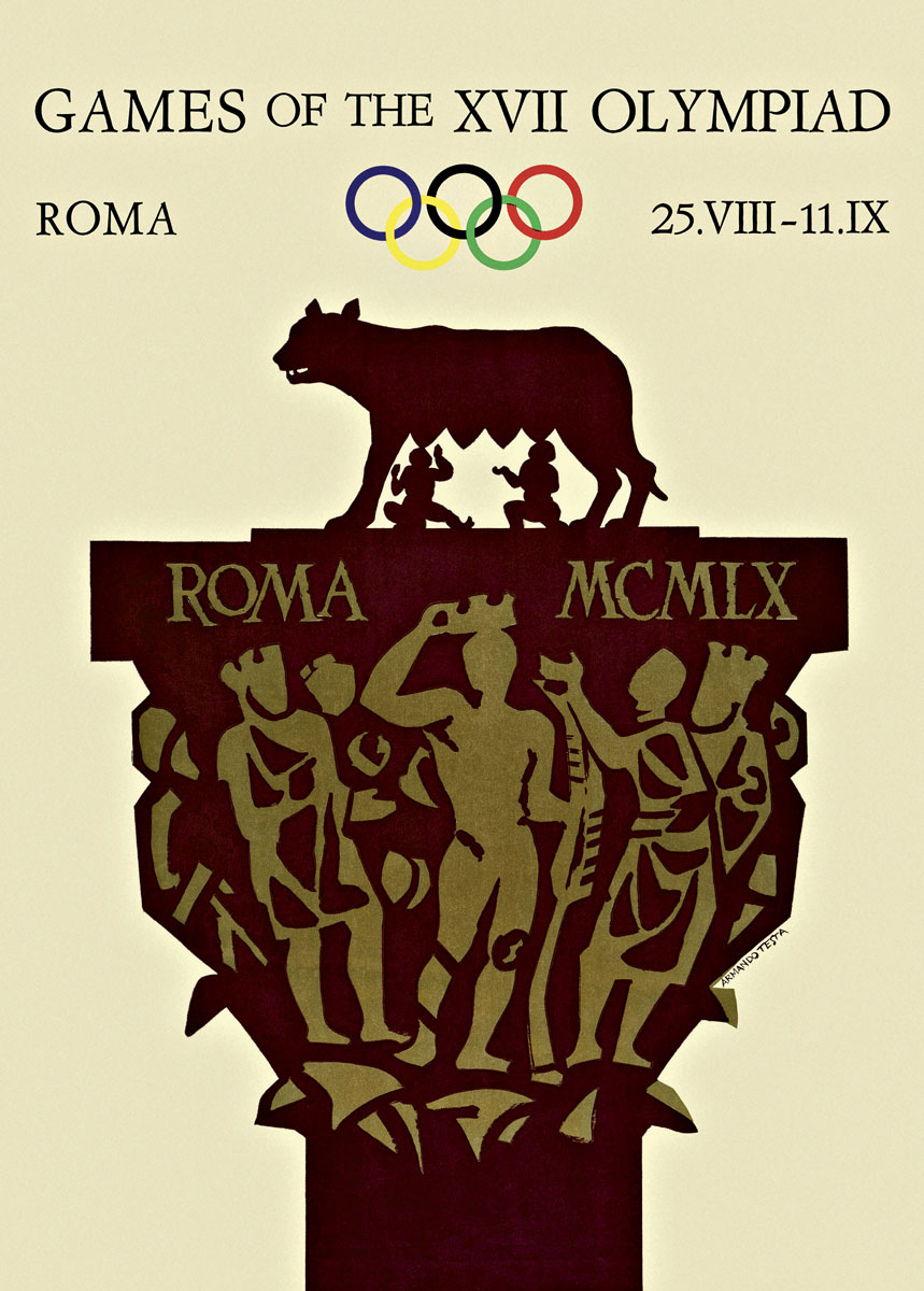 1960年ローマでのオリンピックのポスター