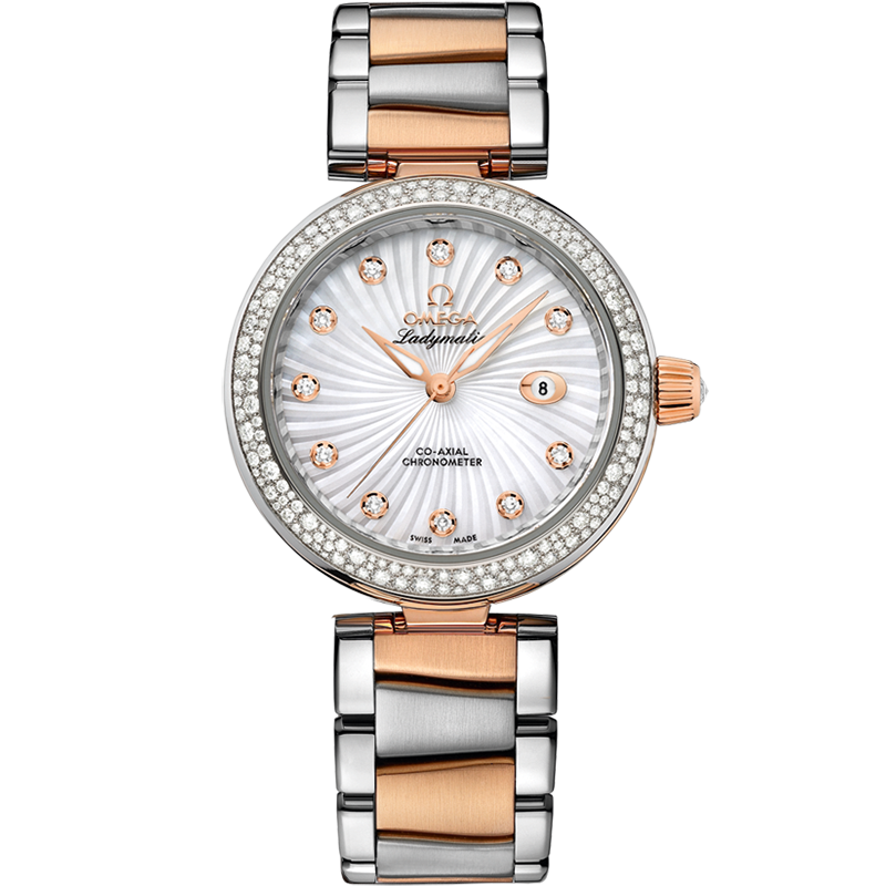 De Ville Ladymatic 34 mm, スティール - レッドゴールド スティール