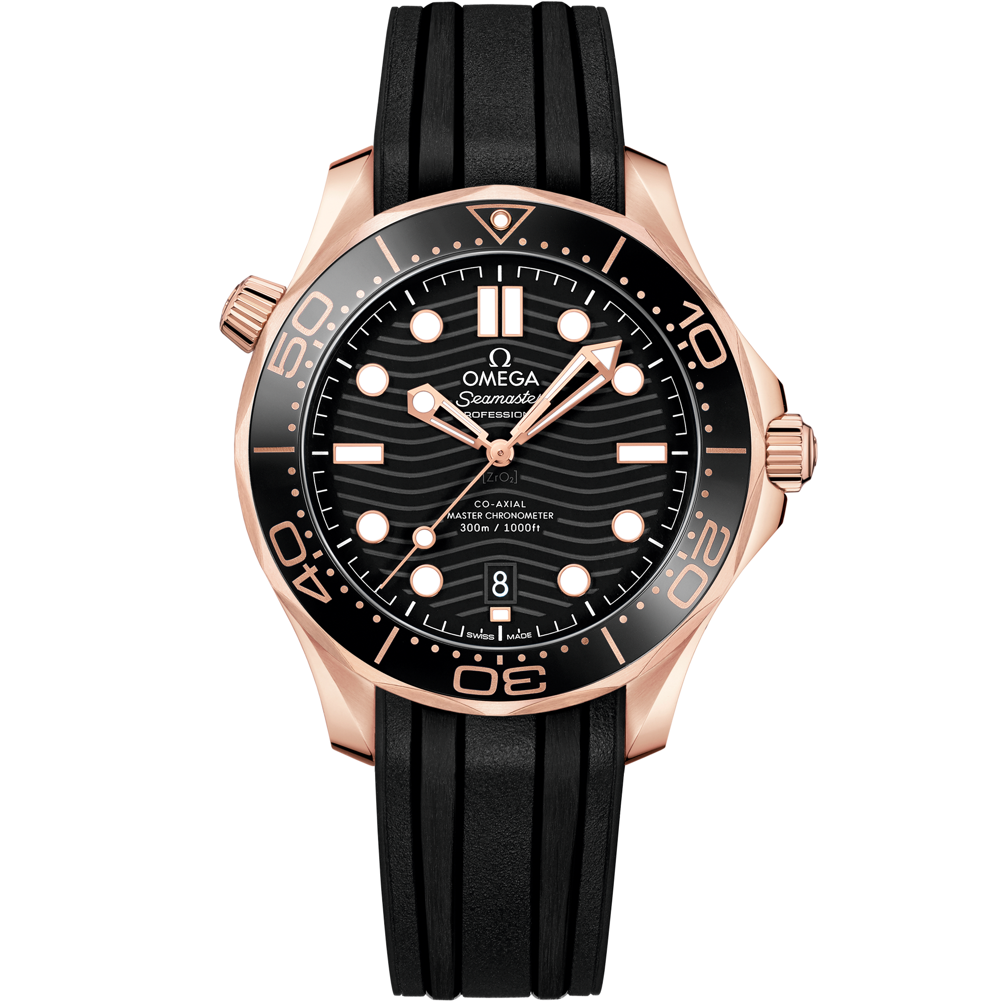 Seamaster 42 mm, セドナゴールド   ラバーストラップ - 21062422001002