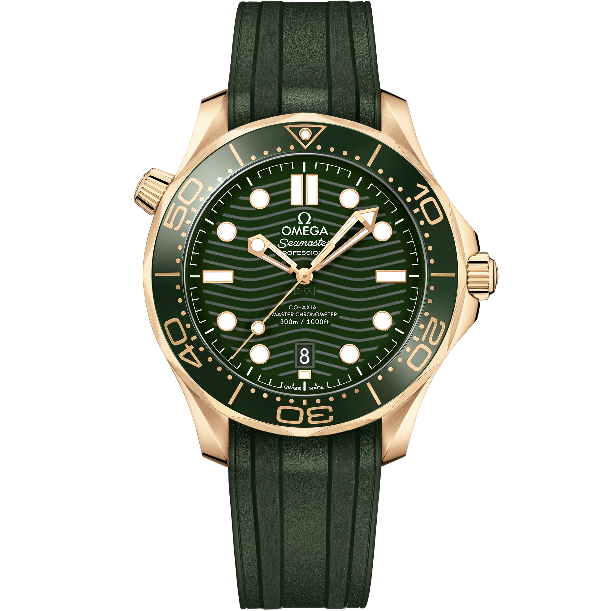 Seamaster 42 mm, ムーンシャイン™ ゴールド   ラバーストラップ - 21062422010001