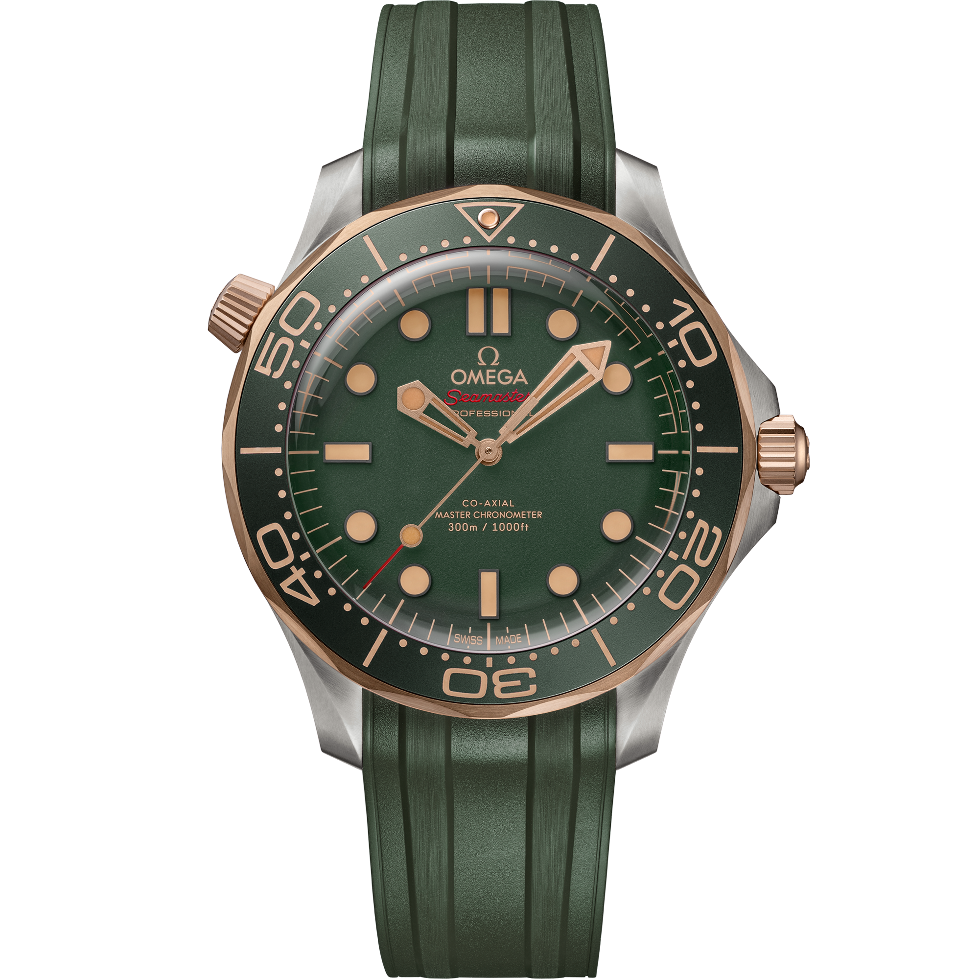 Seamaster Diver 300M 42 mm, チタン - Bronze gold   ラバーストラップ - 21092422010001