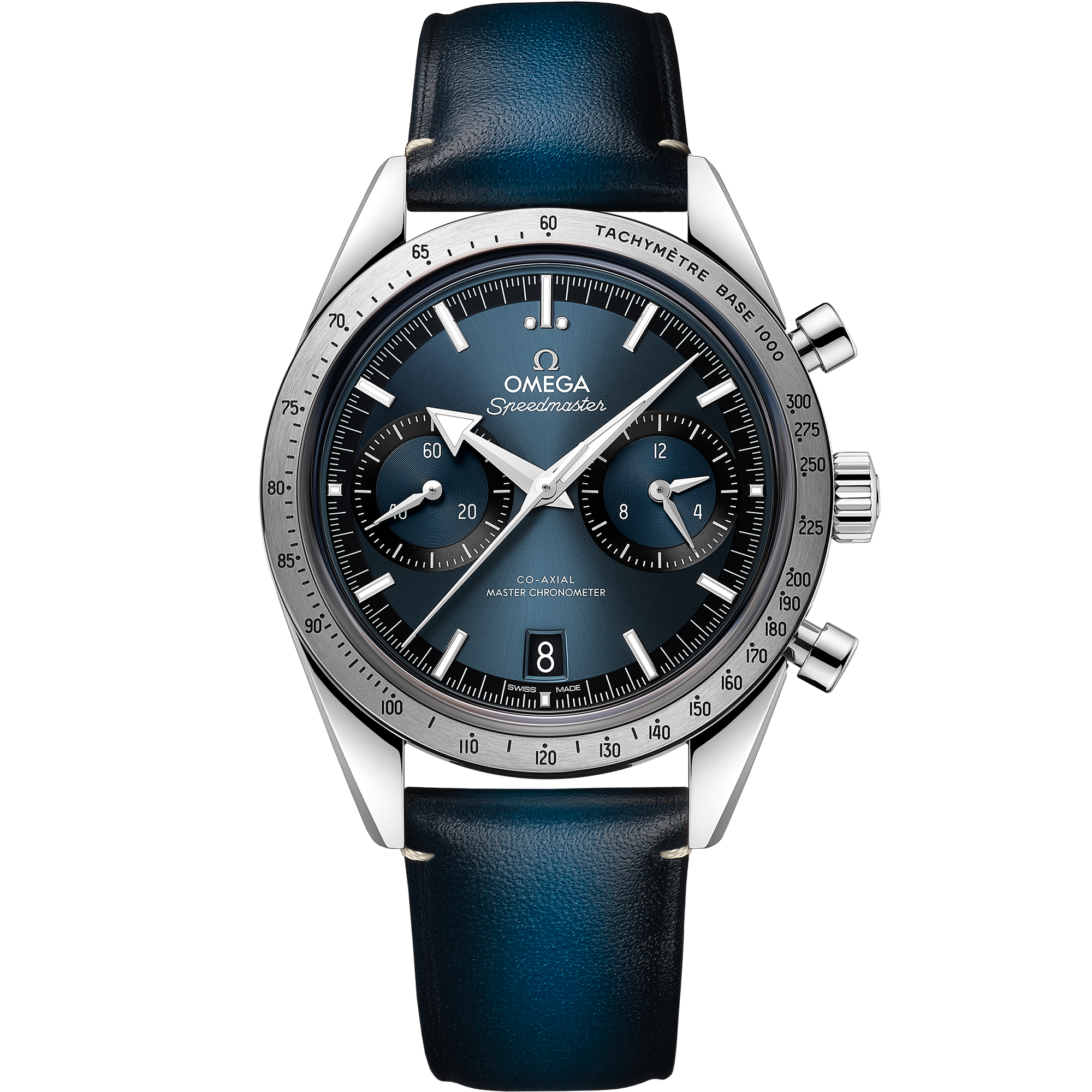 Speedmaster '57 40.5 mm, ステンレススティール   レザーストラップ - 33212415103001